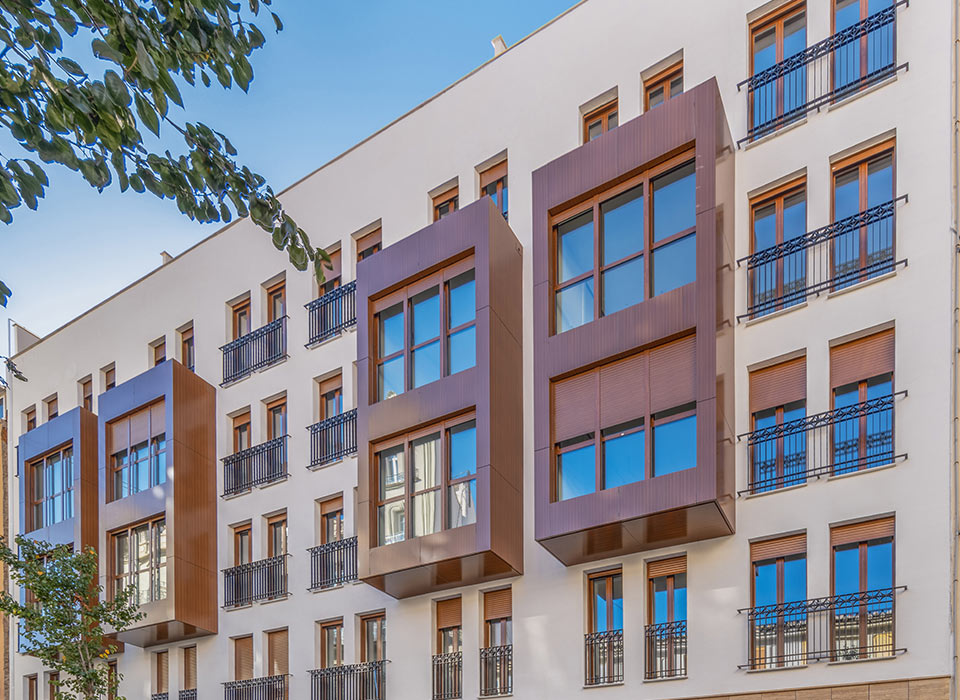 Complejo residencial Lotus fachada dos. Arquitectura residencial Murcia